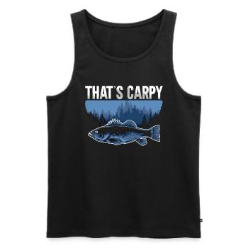 Carp Fishing That's Carpy Sport Fishing Fisherman - Men's Premium Organic Tank Top - black - Front - Michal (187cm)