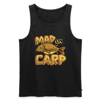 Carp Fishing Mad On Carp Fish Hunting Fisherman - Männer Premium Bio Tank Top - Schwarz - Vorne - Michal (187cm)