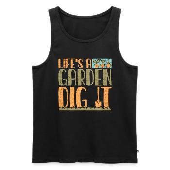 La vie de jardinier est un jardin Creusez-le Jardinage Plantation - Débardeur bio Premium Homme - noir - Devant - Michal (187cm)