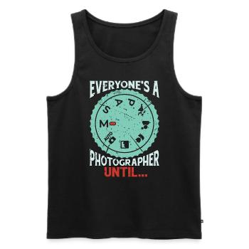 Photographer Everyone's A Photographer Cameraman - Männer Premium Bio Tank Top - Schwarz - Vorne - AI Model Male 178 light (178cm)