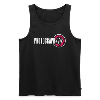 Photographer Photograph Cameraman Photo Shoot - Männer Premium Bio Tank Top - Schwarz - Vorne - AI Model Male 178 light (178cm)