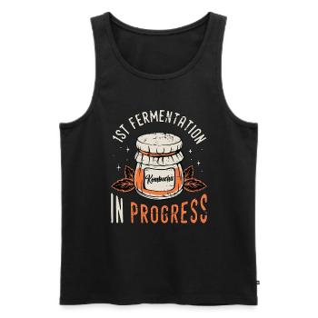 Kombucha 1st Fermentation In Progress Home Brewing - Men's Premium Organic Tank Top - black - Front - AI Model Male 178 light (178cm)
