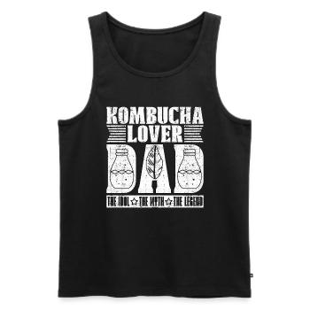 Kombucha Lover Dad The Idol The Home Brewing Lover - Men's Premium Organic Tank Top - black - Front - AI Model Male 178 light (178cm)