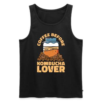 Kombucha Lover Coffee Tea Mushroom Coffee Lover - Männer Premium Bio Tank Top - Schwarz - Vorne - AI Model Male 178 light (178cm)