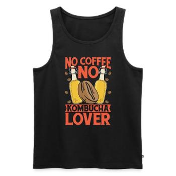 Kombucha Lover No Coffee Tea Mushroom Coffee Lover - Männer Premium Bio Tank Top - Schwarz - Vorne - AI Model Male 178 light (178cm)