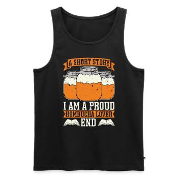 Kombucha Lover A Short Story I Am A Tea Lover - Männer Premium Bio Tank Top - Schwarz - Vorne - AI Model Male 178 light (178cm)