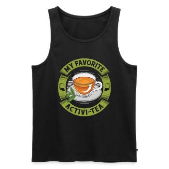 Hot Tea My Favorite Activi-Tea Chamomile Tea Lover - Men's Premium Organic Tank Top - black - Front - AI Model Male 178 light (178cm)