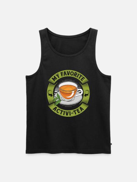 Hot Tea Min favorit Activi-Tea Kamille Te Lover - Herre Premium økologisk tanktop - sort