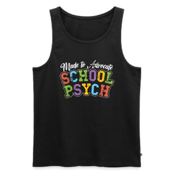 Professeur de psychologie scolaire fait pour défendre les intérêts - Débardeur bio Premium Homme - noir - Devant - Michal (187cm)