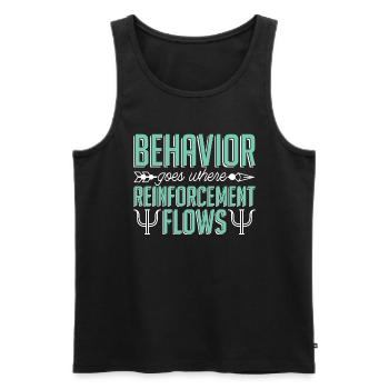 School Psych Behavior Goes Where Psychotherapist - Männer Premium Bio Tank Top - Schwarz - Vorne - AI Model Male 178 light (178cm)