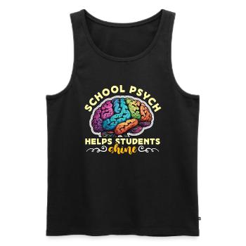 School Psychs Help Students Shine School Counselor - Männer Premium Bio Tank Top - Schwarz - Vorne - AI Model Male 178 light (178cm)