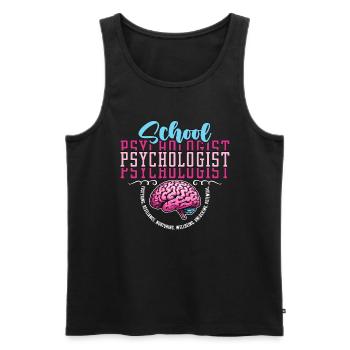 School Psychologist Fostering Resilience Counselor - Männer Premium Bio Tank Top - Schwarz - Vorne - AI Model Male 178 light (178cm)