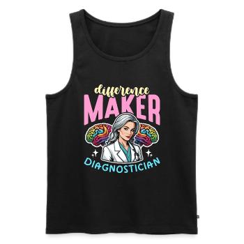 School Psych Difference Maker School Counselor - Männer Premium Bio Tank Top - Schwarz - Vorne - AI Model Male 178 light (178cm)