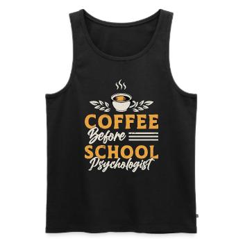 School Psych Coffee School Counselor Coffee Lover - Men's Premium Organic Tank Top - black - Front - Michal (187cm)