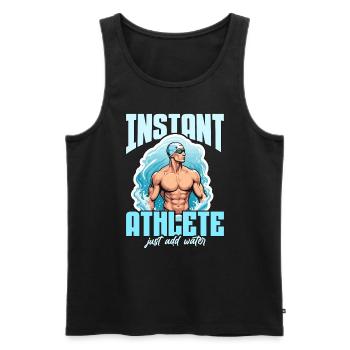 Swimmer Instant Athlete Just Add Water Triathlon - Men's Premium Organic Tank Top - black - Front - Michal (187cm)