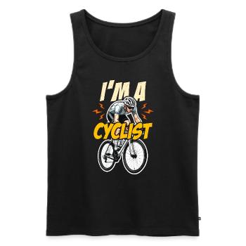 I'm A Cyclist Loves Cycling Racing Bike Cyclist - Men's Premium Organic Tank Top - black - Front - Michal (187cm)