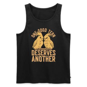 Birdwatching One Good Tern Deserves Bird Lover - Männer Premium Bio Tank Top - Schwarz - Vorne - Michal (187cm)