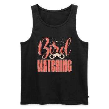 Bird Watching Ornithologist Birding Birdwatcher - Men's Premium Organic Tank Top - black - Front - AI Model Male 178 light (178cm)