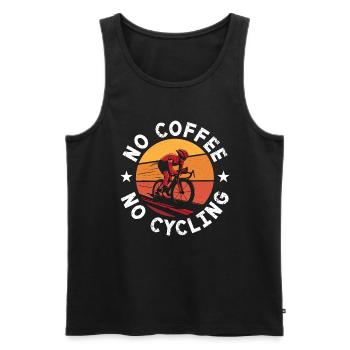 Cyclist No Coffee No Loves Road Bike Coffee Lover - Men's Premium Organic Tank Top - black - Front - Michal (187cm)