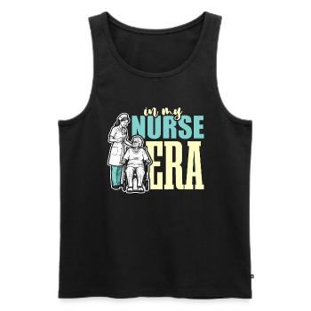 Geriatric Nurse In My Nurse Era Geriatric Nursing - Men's Premium Organic Tank Top - black - Front - AI Model Male 178 light (178cm)