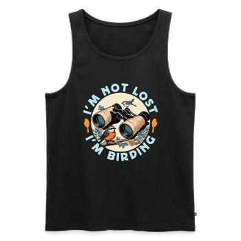 Birdwatching I'm Not Lost I'm Birding Ornithology - Men's Premium Organic Tank Top - black - Front - AI Model Male 178 light (178cm)