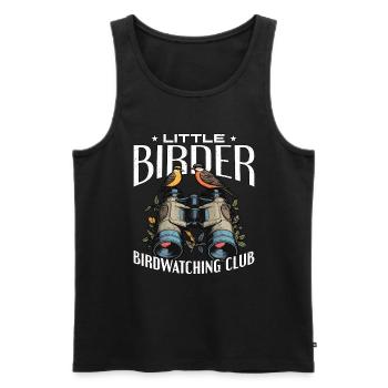 Birdwatching Little Birder Birdwatching Birding - Men's Premium Organic Tank Top - black - Front - AI Model Male 178 light (178cm)