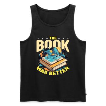 Book Editor The Book Was Better English Teacher - Männer Premium Bio Tank Top - Schwarz - Vorne - AI Model Male 178 light (178cm)