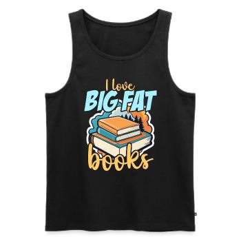 Literature Teacher I Love Big Fat Books Librarian - Men's Premium Organic Tank Top - black - Front - Michal (187cm)