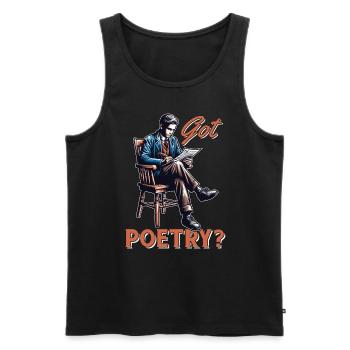 Poetry Lover Got Poetry Literature Teacher Bookish - Männer Premium Bio Tank Top - Schwarz - Vorne - AI Model Male 178 light (178cm)