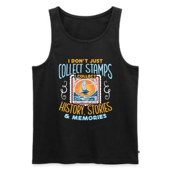 Stamp Collector I Don't Just Collect Postage Stamp - Männer Premium Bio Tank Top - Schwarz - Vorne - Michal (187cm)