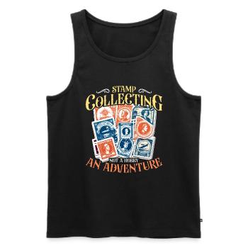 Stamp Collecting Not A Hobby Philately Stamp Lover - Männer Premium Bio Tank Top - Schwarz - Vorne - Michal (187cm)