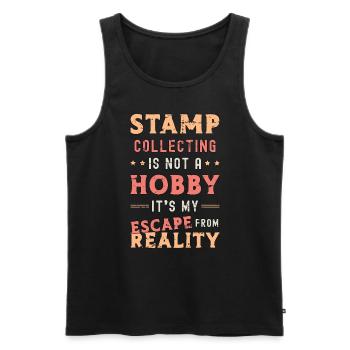 Stamp Collecting Is Not Just A Hobby Stamp Lover - Männer Premium Bio Tank Top - Schwarz - Vorne - Michal (187cm)