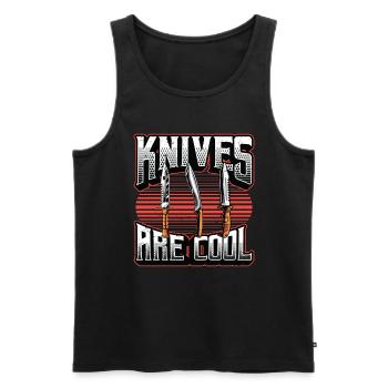 Blade Forging Knives Are Cool Loves Blade Crafting - Men's Premium Organic Tank Top - black - Front - AI Model Male 178 light (178cm)
