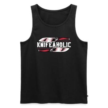 Blade Forging Knifeaholic Blade Crafting Forging - Männer Premium Bio Tank Top - Schwarz - Vorne - AI Model Male 178 light (178cm)