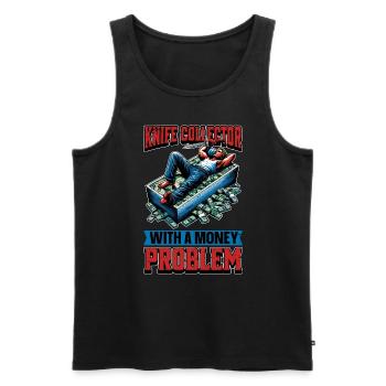 Blade Forging Knife Collector With Blade Crafting - Männer Premium Bio Tank Top - Schwarz - Vorne - AI Model Male 178 light (178cm)