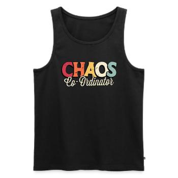 Events Coordinator Chaos Co-Ordinator Planner - Männer Premium Bio Tank Top - Schwarz - Vorne - AI Model Male 178 light (178cm)