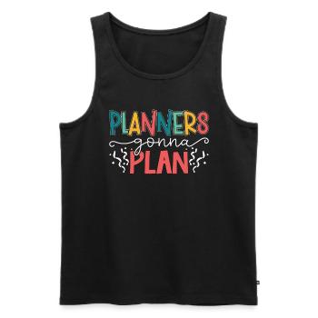 Events Coordinator Planners Gonna Plan Organizer - Männer Premium Bio Tank Top - Schwarz - Vorne - AI Model Male 178 light (178cm)