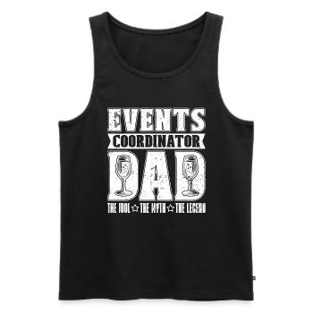 Events Coordinator Dad The Idol The Party Planner - Männer Premium Bio Tank Top - Schwarz - Vorne - AI Model Male 178 light (178cm)