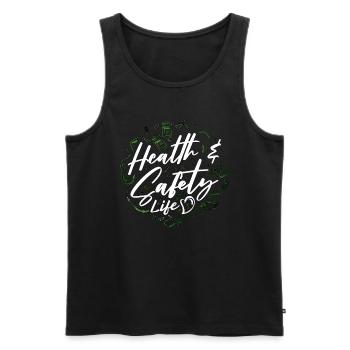 Health Educator Health & Safety Life Counselor - Männer Premium Bio Tank Top - Schwarz - Vorne - Michal (187cm)