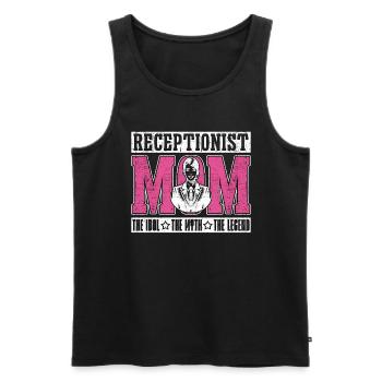 Receptionist Mom The Idol The Myth Vet Secretary - Men's Premium Organic Tank Top - black - Front - AI Model Male 178 light (178cm)