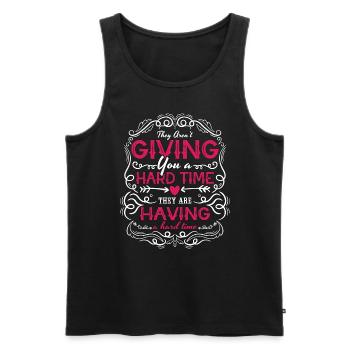 School Counselor They Aren't Giving Therapist - Men's Premium Organic Tank Top - black - Front - Michal (187cm)