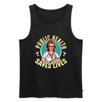 Health Educator Public Health Saves Lives Educator - Männer Premium Bio Tank Top - Schwarz - Vorne - Michal (187cm)