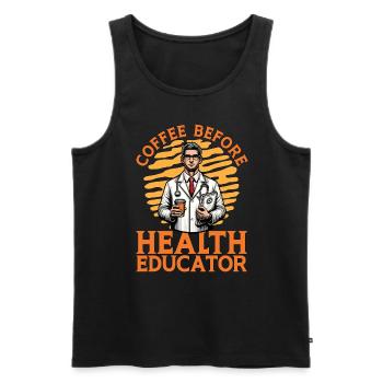 Health Educator Coffee Public Health Coffee Lover - Men's Premium Organic Tank Top - black - Front - Michal (187cm)