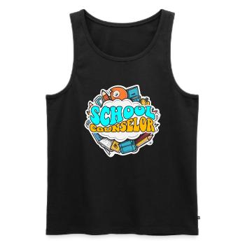 School Counselor Social Worker School Therapist - Men's Premium Organic Tank Top - black - Front - Michal (187cm)