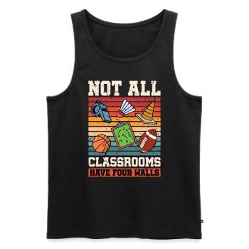 P.E Instructor Not All Classrooms Have Gym Coach - Männer Premium Bio Tank Top - Schwarz - Vorne - AI Model Male 178 light (178cm)