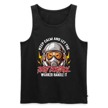 Pest Control Keep Calm And Let Pest Management - Men's Premium Organic Tank Top - black - Front - AI Model Male 178 light (178cm)