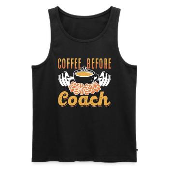 Health Coach Coffee Phys Ed Teacher Coffee Lover - Men's Premium Organic Tank Top - black - Front - Michal (187cm)