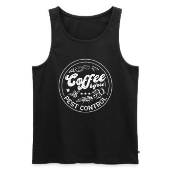 Pest Control Coffee Pest Management Coffee Lover - Men's Premium Organic Tank Top - black - Front - AI Model Male 178 light (178cm)