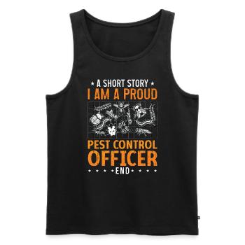 Pest Control A Short Story I Am Pest Management - Men's Premium Organic Tank Top - black - Front - AI Model Male 178 light (178cm)