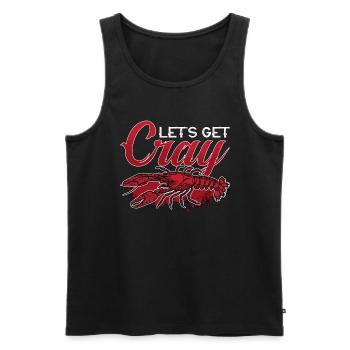 Crawfish Boil Let's Get Cray Loves Cajun Crawfish - Men's Premium Organic Tank Top - black - Front - AI Model Male 178 light (178cm)